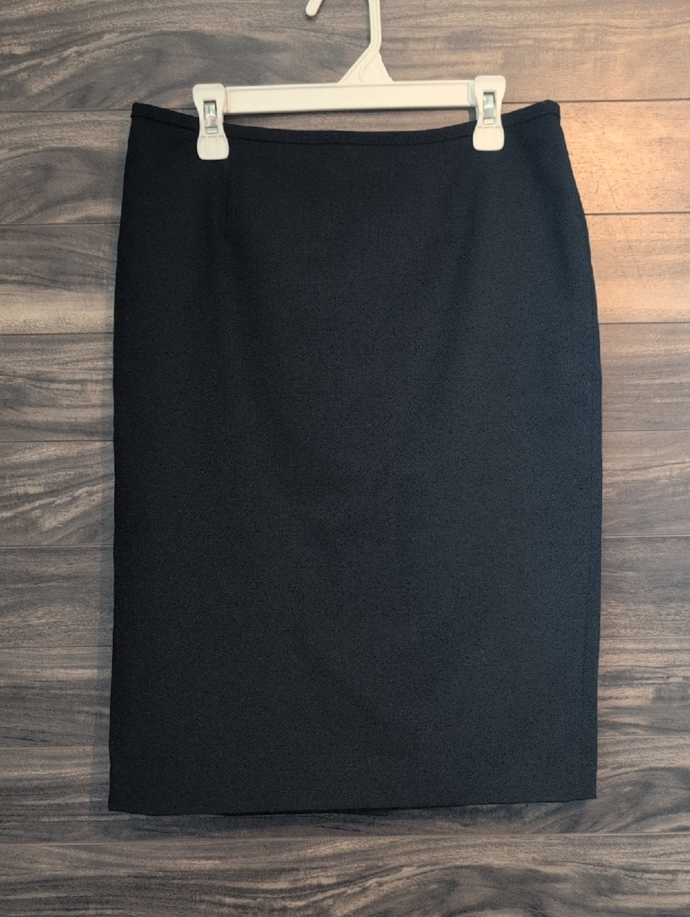 Karl Lagerfeld Black Wool Blend Tailored Office Skirt